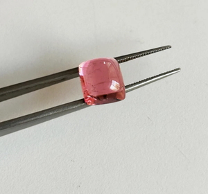 Coussin en forme de cabochon en tourmaline rubellite naturelle à facettes pierres précieuses en vrac anneaux de couleur rouge collier boucles d'oreilles fabrication de bijoux - Product Image 4