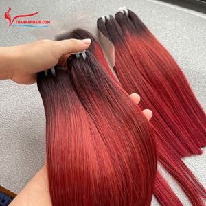 Extensiones de Cabello Humano Remy Vietnamita al por Mayor, Cabello Tejido a Máquina, Liso, Doble Trama, Cierre 2x6 - Product Image 5