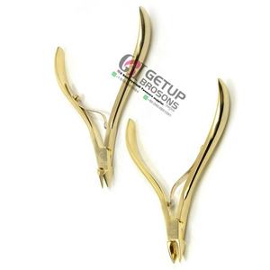 Alicates de acero inoxidable para cutículas, utensilios de belleza con Logo de Color y embalaje de tu logotipo, Color dorado, novedad - Product Image 2