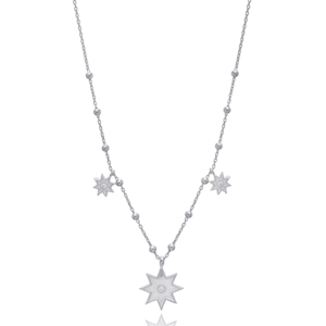 Diseño de estrella encanto bola diseño cadena encanto collar turco hecho a mano venta al por mayor 925 joyería de plata esterlina - Product Image 5