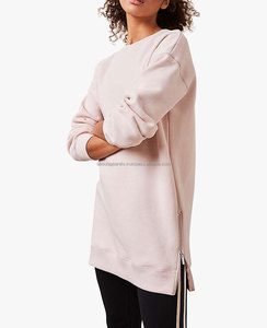 Sweat-shirt à capuche surdimensionné pour femme de haute qualité, col rond, taille plus, 100% coton, logo imprimé sur le devant, badge, service OEM - Product Image 1