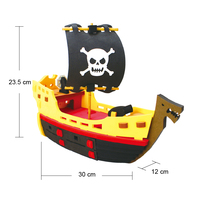 Kit de modèle de bateau pirate en mousse 3D, puzzle EVA non toxique, jouet éducatif pour enfants, cadeau