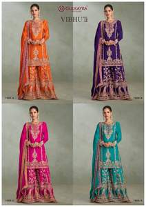 Nuevo diseñador exclusivo Heavy Chinon Viscose Salwar Kameez con bordado Work Party Collection al por mayor por Royal Export - Product Image 6