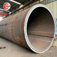 Tubería de Acero LSAW de Gran Diámetro y Pared Gruesa, API 5L ASTM A53, DE 219-2020 mm, PG 10-80 mm, para Uso Estructural en Petróleo y Gas a Alta Presión