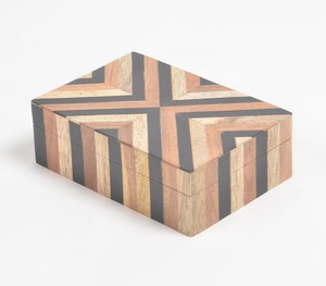 Boîte à bijoux en bois massif et résine gravée, design moderne et élégant, avec couvercles personnalisables, idéale pour la décoration intérieure, prix de gros – Meilleure vente - Product Image 2