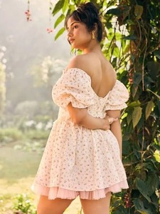 Vestido de algodón indio hecho a mano para mujer, ropa de fiesta de verano corta con estilo, minifalda de moda a la venta - Product Image 4