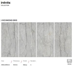 Carrelage en céramique poli de haute qualité 600x1200mm pour intérieur, carrelage en porcelaine, pierre frittée pour paysage, salon, salle à manger - Product Image 3