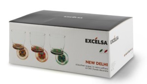 Set of 6pcs Italian Design Multicolored Bottom Glass Drinkware | Made in Italy | Dishwasher Safe | <b>Indian</b> Vibes | Excelsa - Product Image 5