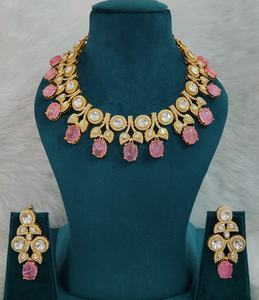 ชุดสร้อยคอโมอิสซาไนต์คุณภาพพรีเมียม แบบโพลกี้และดับเบิ้ลเล็ต ดีไซน์สวยงามทันสมัย เหมาะสำหรับงานแต่งงานและงานเลี้ยง - Product Image 2