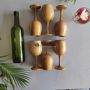 Gobelet en verre en bois naturel pour cuisine de ferme Décoration rustique et cadeaux par Tradebyd - Product Image 2