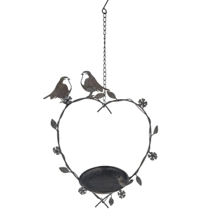 Comedero para pájaros de metal con techo cónico y diseño de pájaro para uso en exteriores, hecho a mano. - Product Image 2