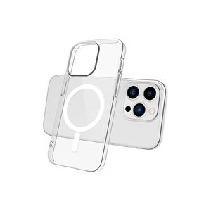 Coque transparente compatible MagSafe pour iPhone 15 Pro Max, protection en silicone transparente, protection de l'appareil photo, électroplaqué - Product Image 1