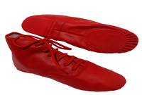 Vente en gros de bottes montantes de jazz de style classique chaussures de danse jazz à semelle fendue en cuir de vachette véritable caoutchouc souple et confortable