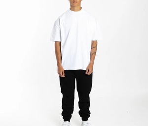 T-Shirt Homme 100% Coton 240GSM Surdimensionné Personnalisé Qualité Couture Premium Design Vierge 2025 Streetwear Vente en Gros OEM - Product Image 2