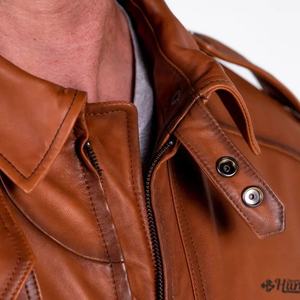 Recién llegado, chaquetas de cuero clásicas, piel de vaca, tela de lona cómoda, diseño de moda, procesamiento recubierto, hecho a pedido para la temporada - Product Image 3