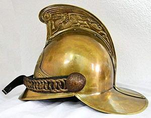 หมวกนักดับเพลิงโบราณทำมือชุบทองเหลืองจาก Calvin Handicrafts - ของขวัญดับเพลิงสไตล์อังกฤษโบราณ - Product Image 2