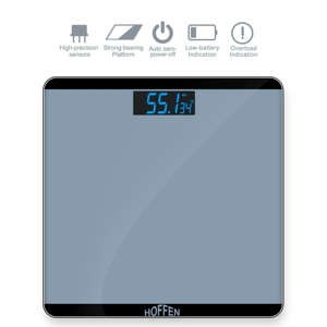 Balance numérique à affichage LCD HOFFEN, gris, vente chaude, précision de 100 g, garantie 1 an, verre trempé personnalisable - Product Image 6