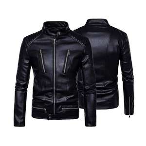 Blouson de motard en cuir noir personnalisé pour homme, veste de moto en cuir véritable, vêtement d'extérieur premium style Cafe Racer, classique, haute couture - Product Image 5
