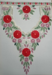 Elegante cuello bordado con lentejuelas en tela de red para blusa Sari, vestido Kurti, escote, uso de sastrería de moda - Product Image 6