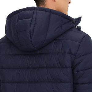 Chaqueta acolchada con cremallera frontal y cuello con capucha para hombre, chaqueta de estilo informal para hombre, productos ligeros, chaqueta acolchada de longitud Regular para hombre - Product Image 5