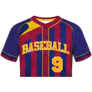 Camisetas de Béisbol para Hombre, Transpirables, de Secado Rápido, Cuello en V, 100% Poliéster, Personalizadas con Impresión por Sublimación, Diseño Sólido, 300 Gramos - Product Image 5