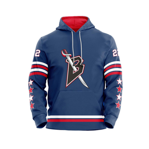 2023 nouvelle vente chaude Hockey sur glace à capuche Jersey pull pour hommes en gros OEM personnalisable pull à capuche - Product Image 4