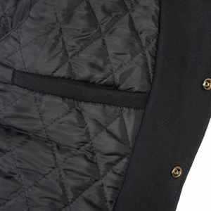 Veste d'université personnalisée OEM Veste universitaire en laine de duvet avec logo brodé Conception libre Veste Letterman à manches en cuir pour hommes - Product Image 5
