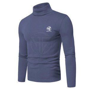 Lightweight Knit Fabric Flexible High <b>Neck</b> Pullover for Daily Travel and Street Style <b>Men</b> <b>Turtle</b> <b>Neck</b> Shirt - Product Image 2