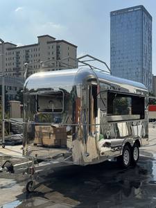 ORANGE-Pizza Hamburger VR miroir argenté, remorque alimentaire mobile, BBQ, camion alimentaire, fourgonnette alimentaire à la mode, meilleure vente - Product Image 4