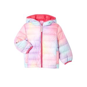 Venta al por mayor Casual Rainbow Puffer Chaquetas Ligero Abrigos de invierno con capucha para los hombres Tie-Dye Design Front Logo - Product Image 6