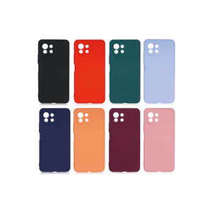 Funda de silicona líquida premium JoieCreatif para Xiaomi Mi 11 Lite, color azul marino, cubierta trasera a prueba de golpes, silicona suave Ins A53 Plus - Product Image 3