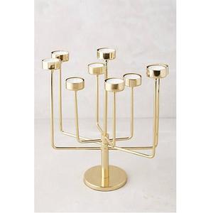 Bougeoir en métal pour la décoration de la maison porte-bougie pour l'éclairage et le jeu porte-bougie décoratif élégant finition antique - Product Image 1