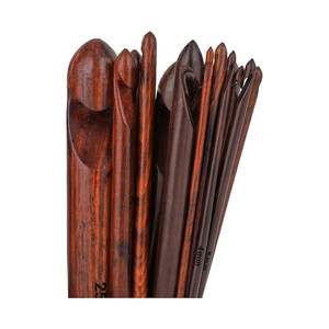 Ensemble de crochets en palissandre faits à la main aiguille à tricoter en bois sculpté pour le crochet 3.5mm à 25mm tricot d'hiver - Product Image 4