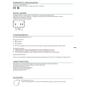Termostato Digital Electrónico de Pared Fantini Cosmi CH115 para Sistemas de Climatización del Hogar - Product Image 2