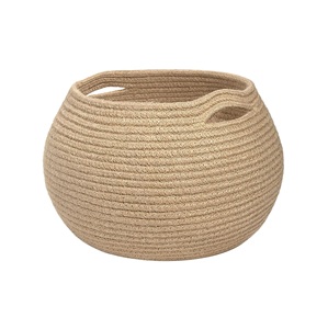 Fournisseur en gros de petit panier de rangement rond de luxe en jute en osier pour le salon jouets tissés serviette chambre coin des enfants - Product Image 5