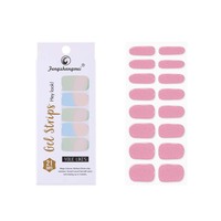 Fengshangmei 16 autocollants de vernis à ongles semi-durcis en gel UV non toxique à usage unique, pailletés, pour DIY
