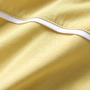 เสื้อยืดผ้าถักสำหรับผู้ชายผ้าคอตตอน/ใยไม้ไผ่ผ้าถักสำหรับใส่กลางแจ้งสีพื้นแห้งเร็ว - Product Image 4