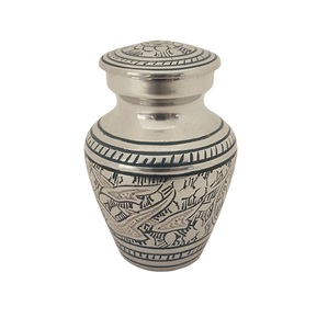 Marble Design Blue & Black Color <b>Keepsake</b> Urn <b>for</b> Human <b>Ashes</b> New Arrival Aluminum <b>Keepsake</b> Urn <b>for</b> Sale - Product Image 3