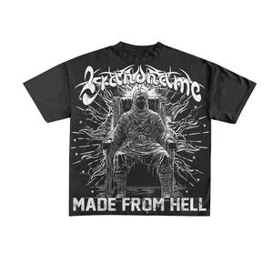 เสื้อยืด300gsm คอตตอนพิมพ์ลายสำหรับผู้ชายเสื้อแนวสตรีทผ้าคอตตอน100% พิมพ์ลายสกรีนป้องกันรังสียูวี - Product Image 2