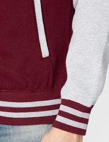 Gilet à capuche en laine personnalisé pour hommes avec fermeture éclair en cuir PU qualité plaine laine chenille broderie Logo Baseball Varsity Jacket