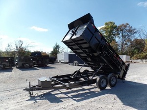 Hydraulic Dump Trailer 7x14 Landscape Equipment 3ft <strong>Sides</strong> for Sale - Product Image 2