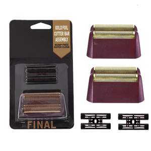 Lot de 2 Lames et Grilles de Rechange Professionnelles pour Rasoir Électrique, Rouge, Lavable, pour le Visage - Product Image 2