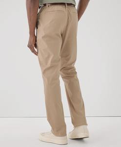 Pantalones de Sarga Suave de Corte Recto para Hombre de Alta Calidad, Cintura Plana con Ribete - Product Image 2