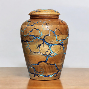 Urne funéraire en bois de manguier massif écologique Boîte de rangement et d'organisation à domicile pour les cendres humaines - Product Image 6