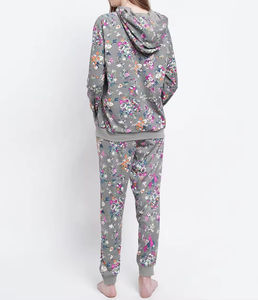 Chándal cortavientos informal de poliéster de dos piezas con capucha y logotipo personalizado - Product Image 3