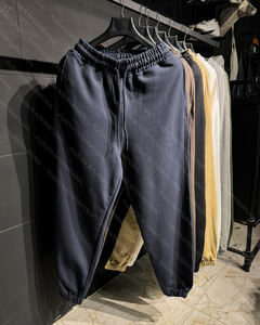 Pantalon de survêtement en coton pour hommes Logo personnalisé couleur et impression Joggers cordon de serrage taille classique coupe ajustée pantalon de survêtement - Product Image 4