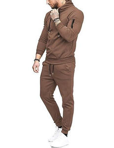 Conjunto Deportivo de 2 Piezas de Alta Calidad para Hombre, para Entrenamiento de Invierno, Fitness, Gimnasio, 100% Algodón, Forro Polar Antibacteriano - Product Image 2