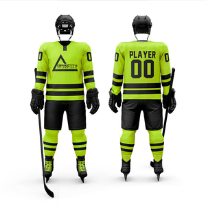 Maillots de hockey sur glace personnalisés en polyester/coton, uniformes d'équipe sublimés, fabricant OEM ODM en gros, doux, respirants, 220g - Product Image 4