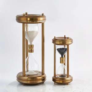 Sablier en métal Horloges professionnelles Personnalisé Minutes Petite et grande taille Décoratif Blanc Noir Sablier Prix de gros - Product Image 1