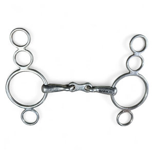 Mors de cheval équestre de 5 pouces, type Dutch Gag à trois anneaux, en acier inoxydable de qualité supérieure, pour un contrôle et un équilibre améliorés - Product Image 3